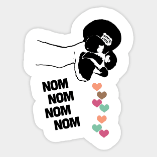 Sock Cop Eats Hearts Sticker